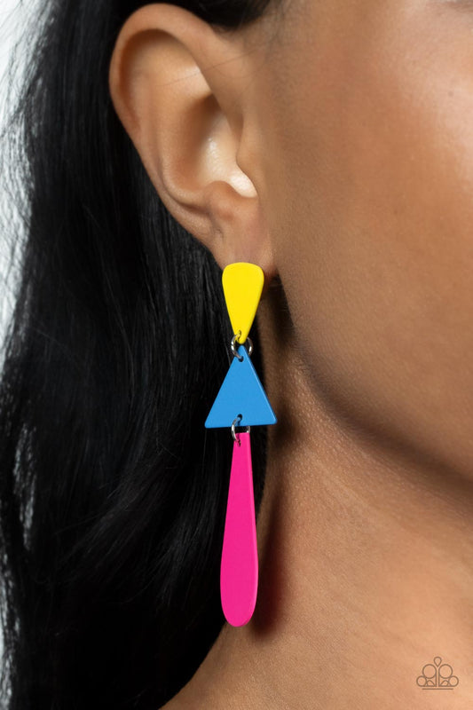 Retro Redux - multi - Paparazzi earrings