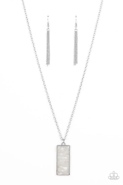 Retro Rock Collection​ - white - Paparazzi necklace