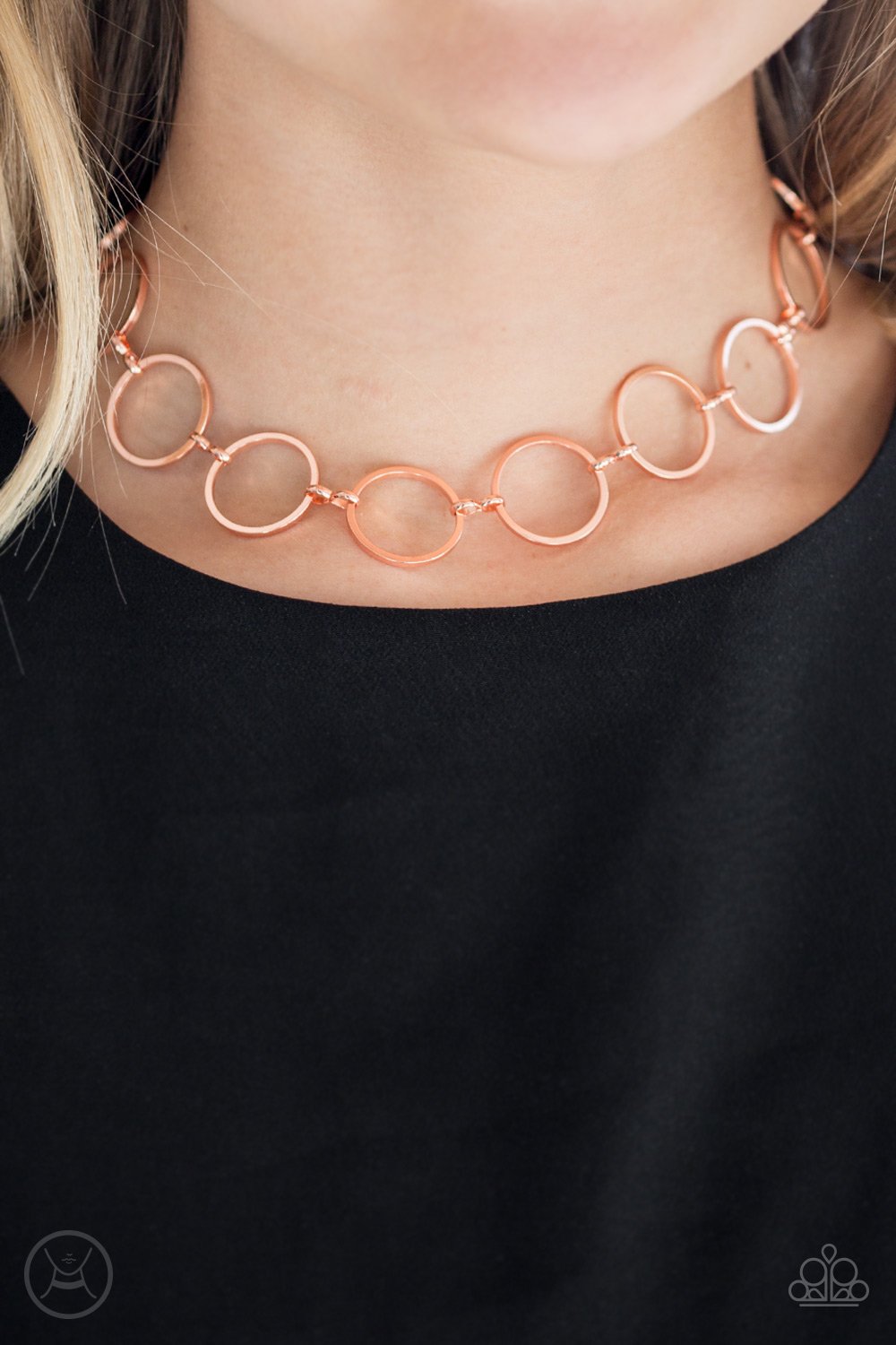 Retro Metro - copper - Paparazzi CHOKER necklace