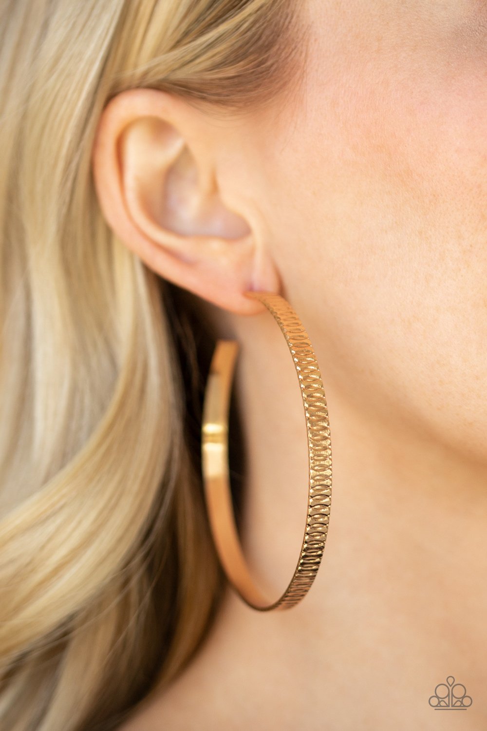 Retro Rebellion-gold-Paparazzi earrings