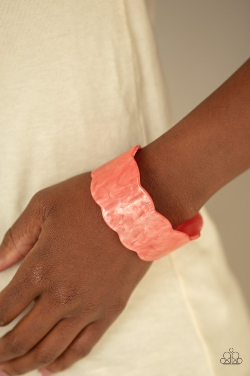 Retro Ruffle-orange-Paparazzi bracelet