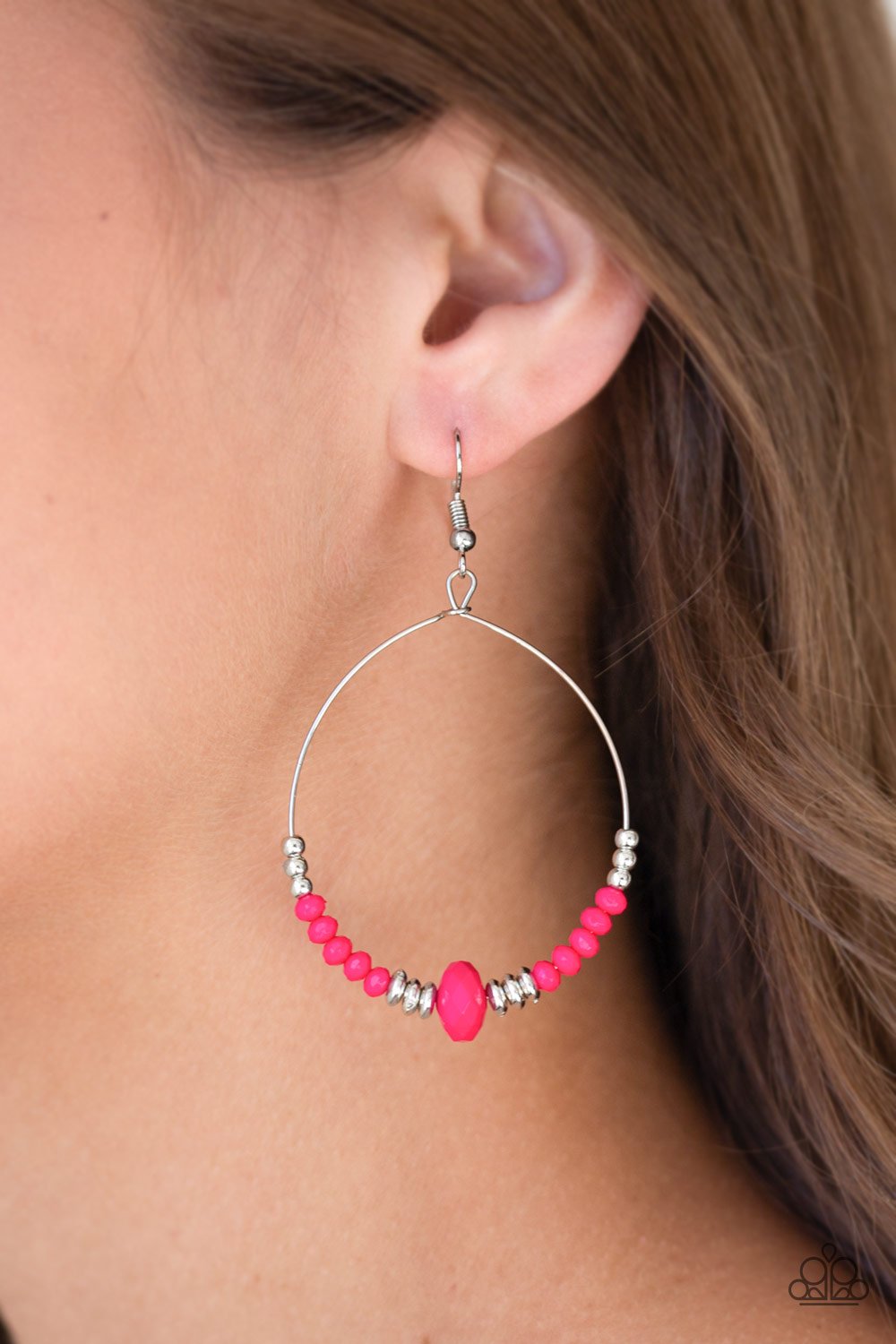 Retro Rural-pink-Paparazzi earrings