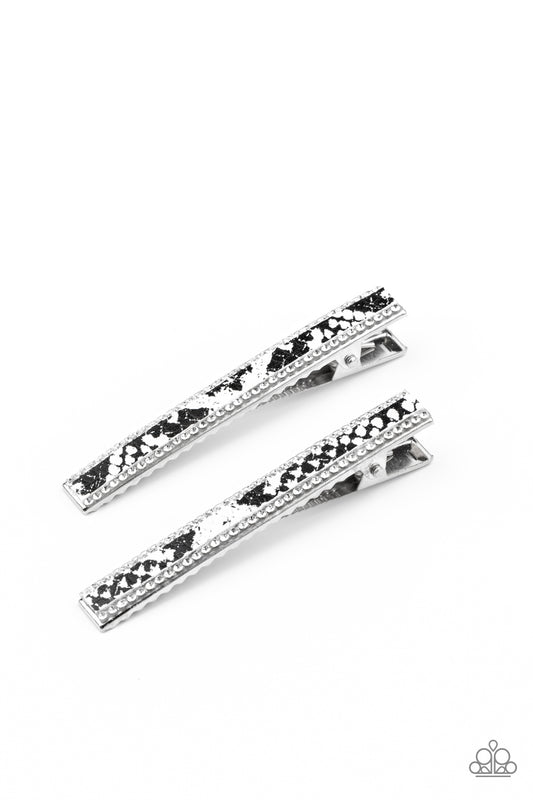Rhinestone Jungle - black - Paparazzi hair clip
