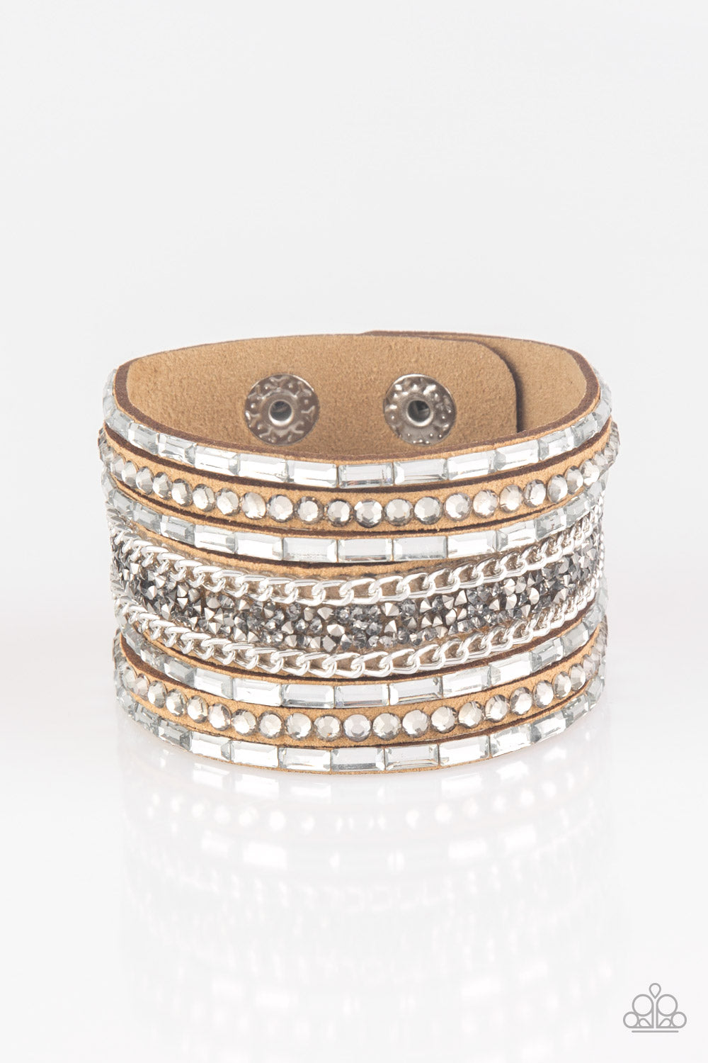 Rhinestone Rumble - brown - Paparazzi bracelet