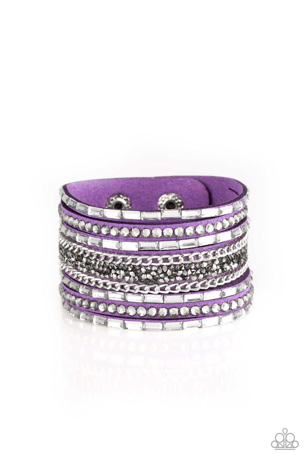 Rhinestone Rumble - purple - Paparazzi bracelet