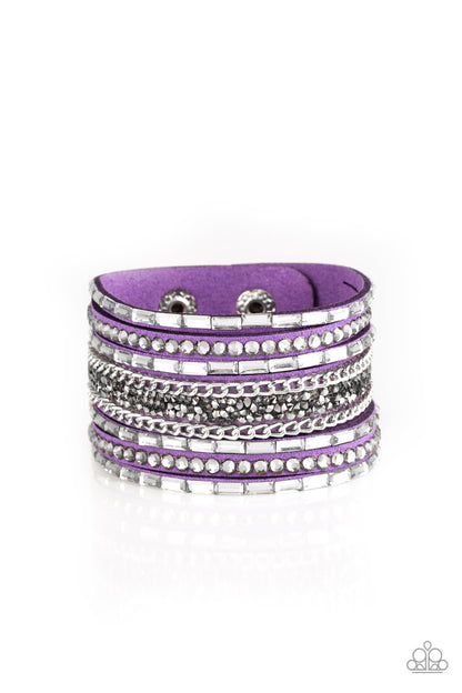 Rhinestone Rumble - purple - Paparazzi bracelet