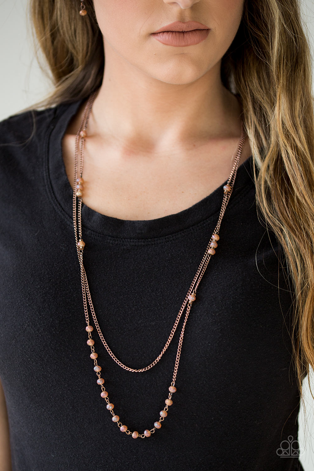 Rich with Glitz - copper - Paparazzi necklace