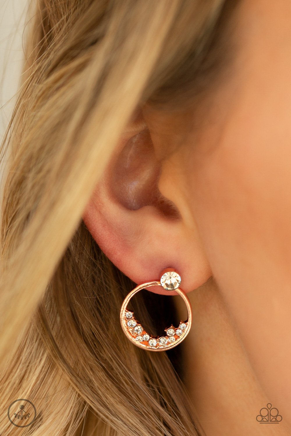 Rich Blitz-copper-Paparazzi earrings