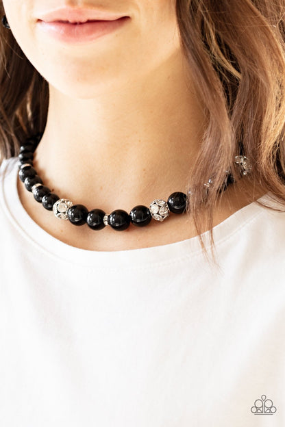 Rich Girl Refinement-black-Paparazzi necklace