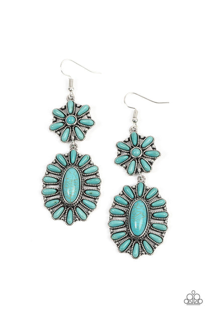 Richly Rustler - blue - Paparazzi earrings