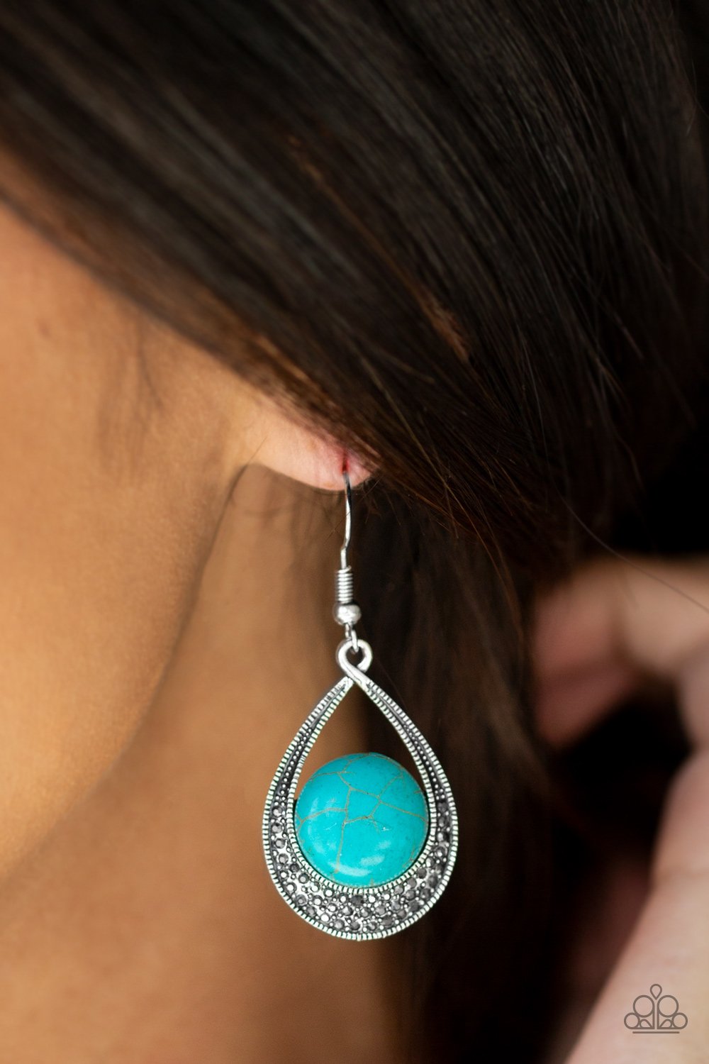 Richly Rio Rancho - blue - Paparazzi earrings