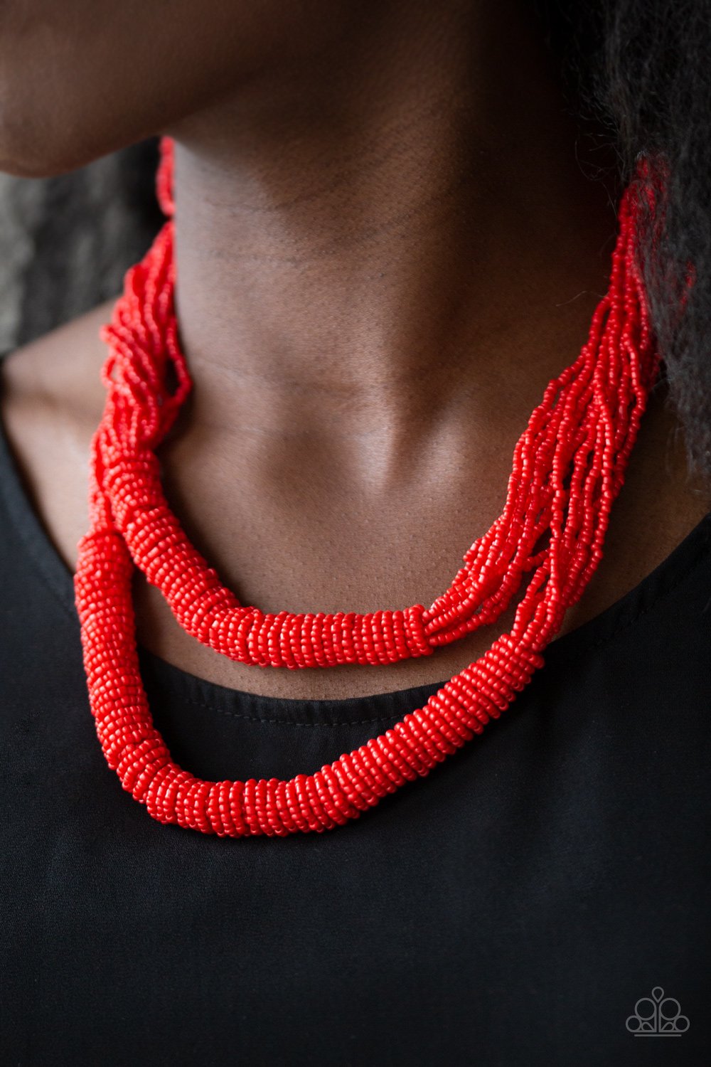Right As Rainforest-red-Paparazzi necklace