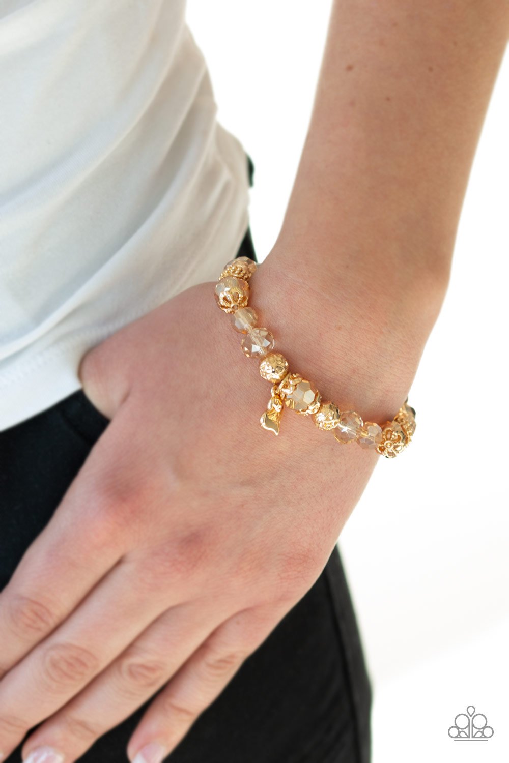 Right On The Romance-gold-Paparazzi bracelet