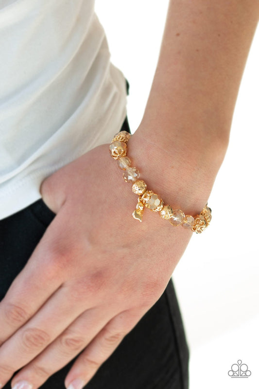 Right On The Romance-gold-Paparazzi bracelet