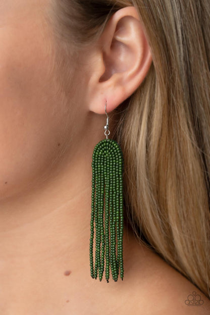 Right as RAINBOW - green - Paparazzi earrings