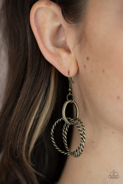 Ringed in Radiance - brass - Paparazzi necklace