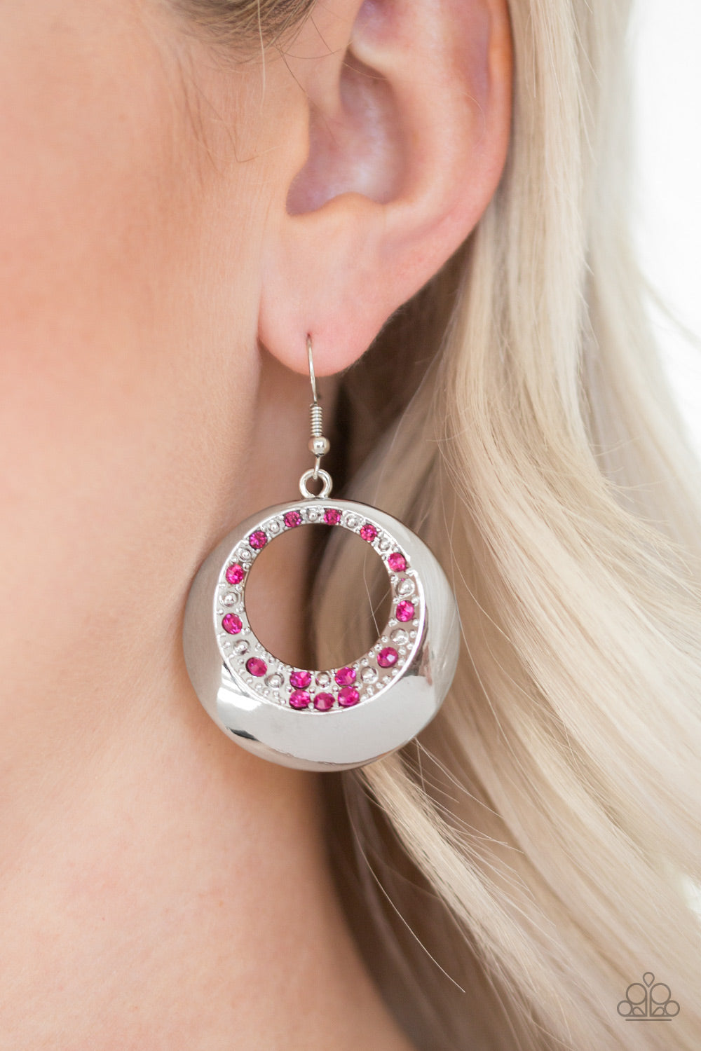 Ringed in Refinement - pink - Paparazzi earrings