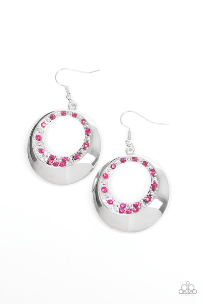 Ringed in Refinement - pink - Paparazzi earrings