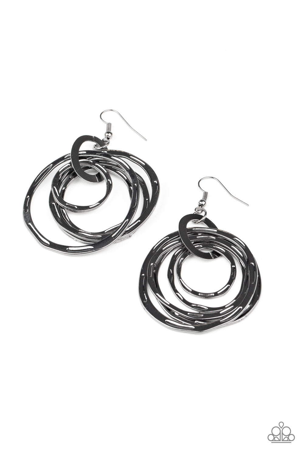 Ringing Radiance - black - Paparazzi earrings
