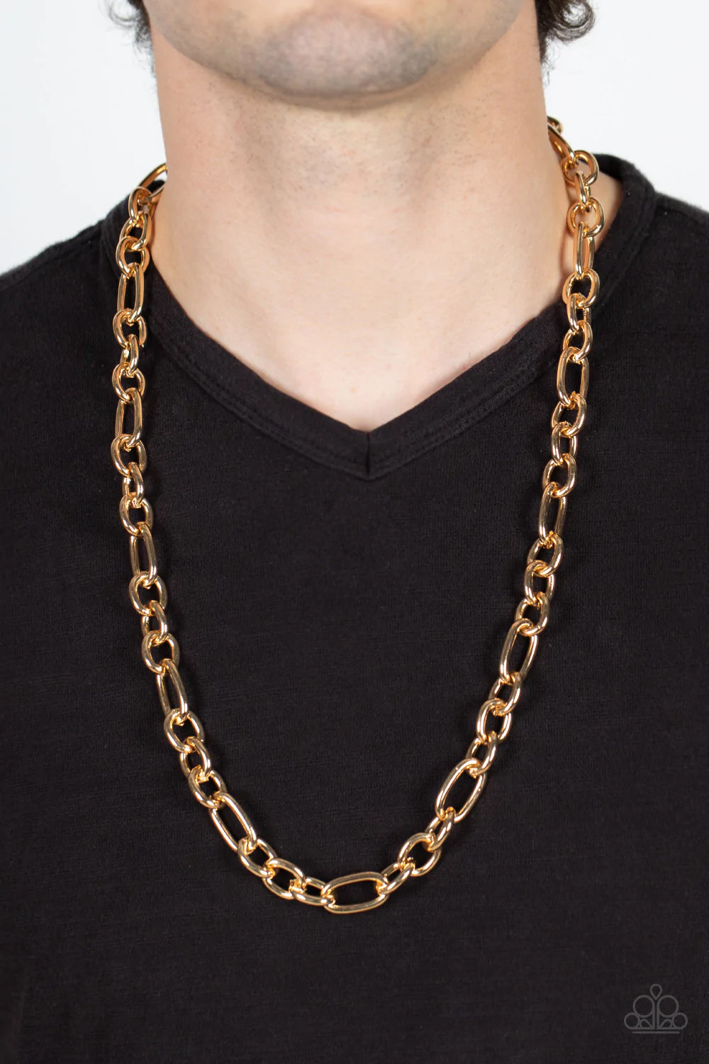 Ringside Throne - gold - Paparazzi MENS necklace