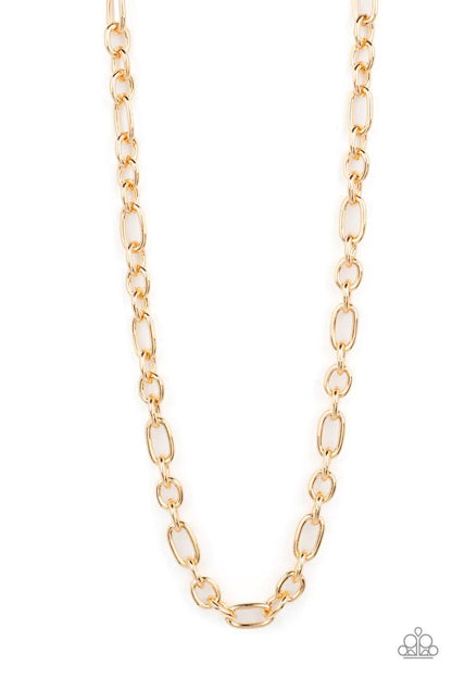 Ringside Throne - gold - Paparazzi MENS necklace