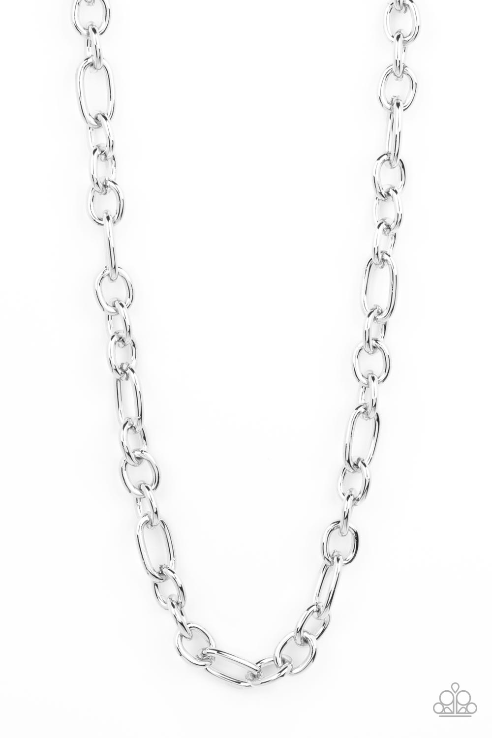 Ringside Throne - silver - Paparazzi MENS necklace