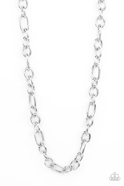 Ringside Throne - silver - Paparazzi MENS necklace