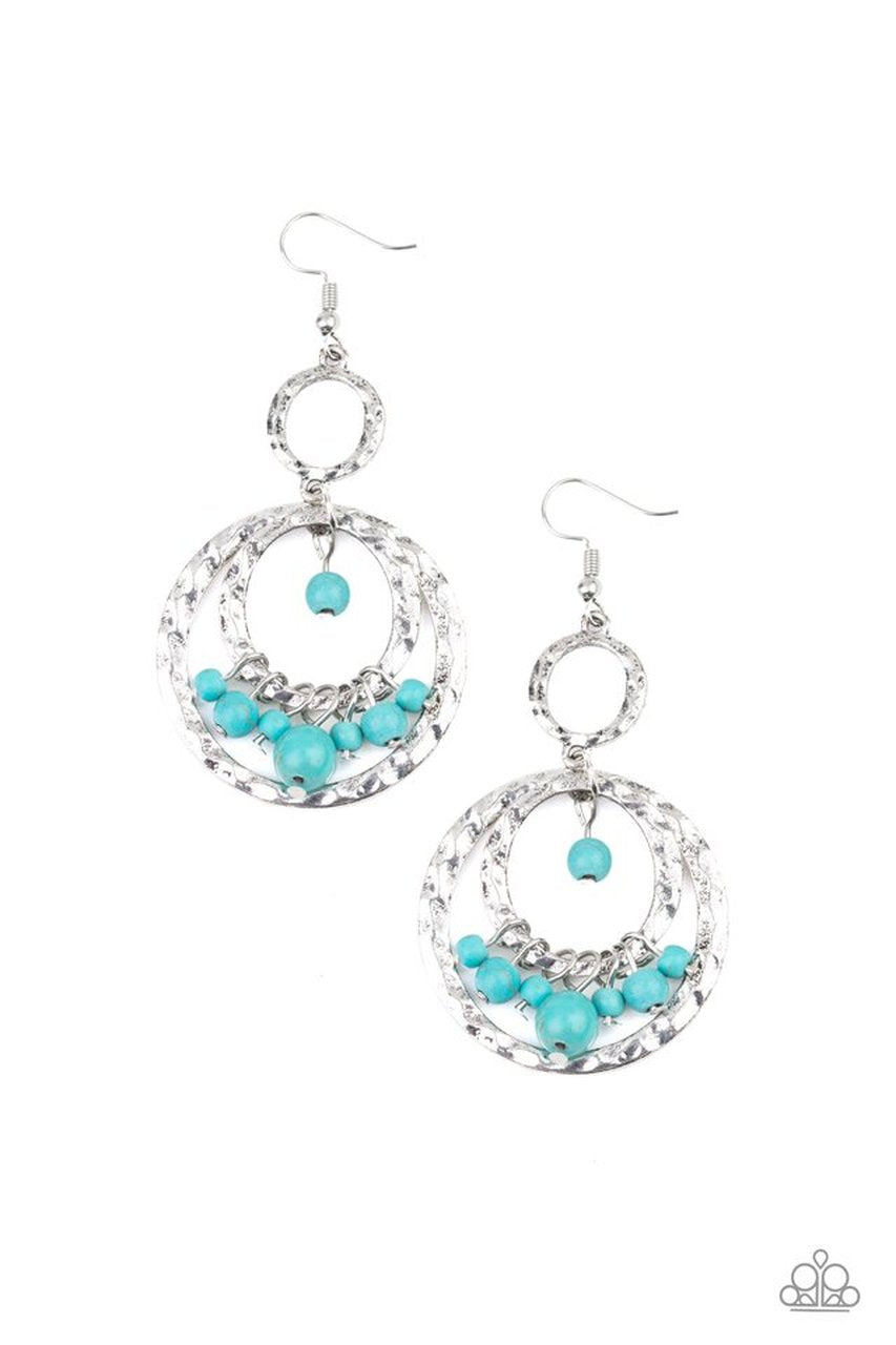 Rio Rustic - blue - Paparazzi earrings