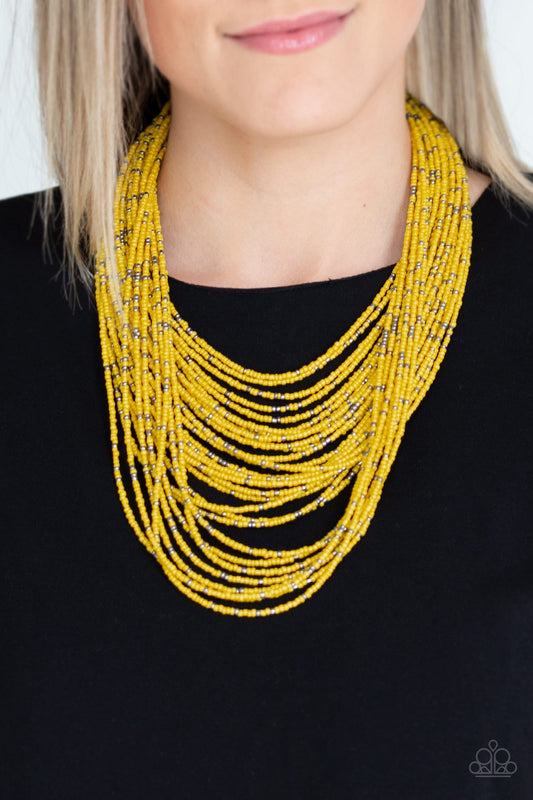 Rio Rainforest-yellow-Paparazzi necklace