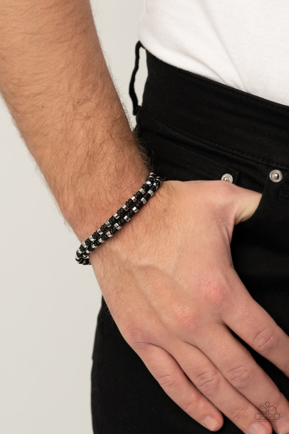 Ripcord - black - Paparazzi mens bracelet