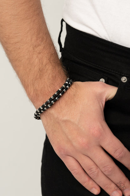 Ripcord - black - Paparazzi mens bracelet