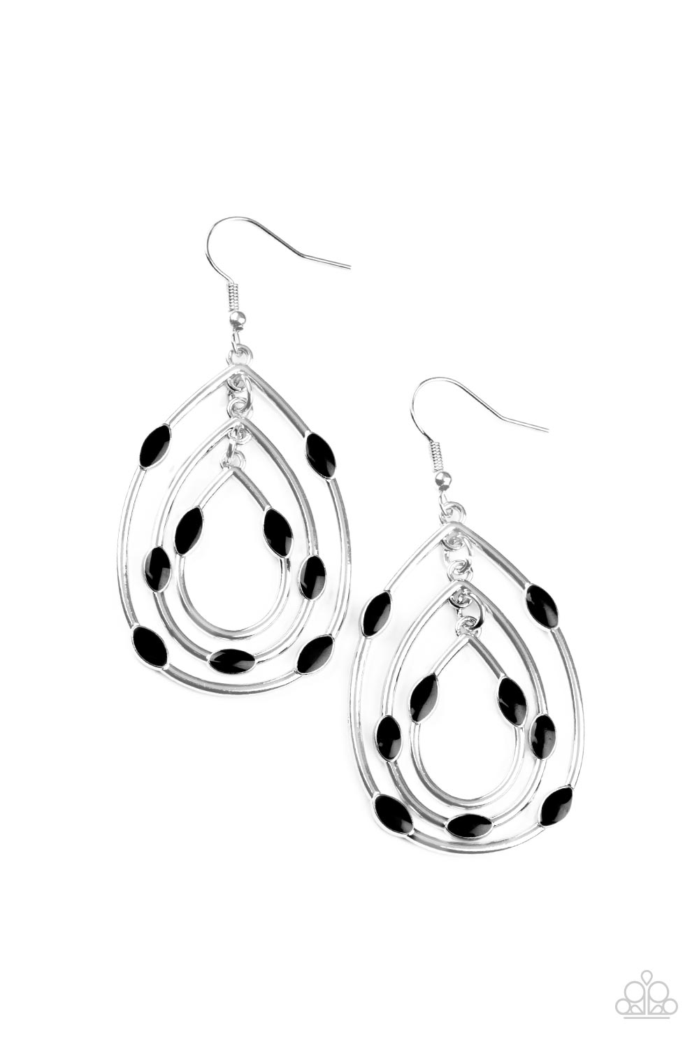 Rippling Rapport - black - Paparazzi earrings