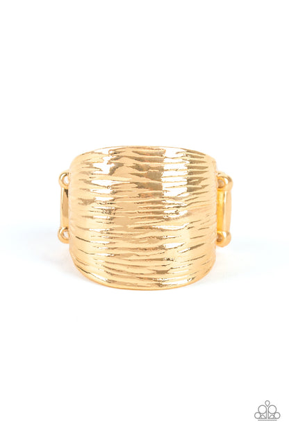 Rippling Rivers - gold - Paparazzi ring