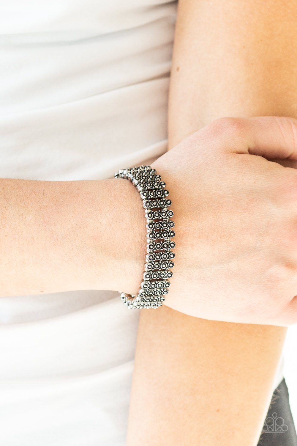Rise with the Sun-silver-Paparazzi bracelet