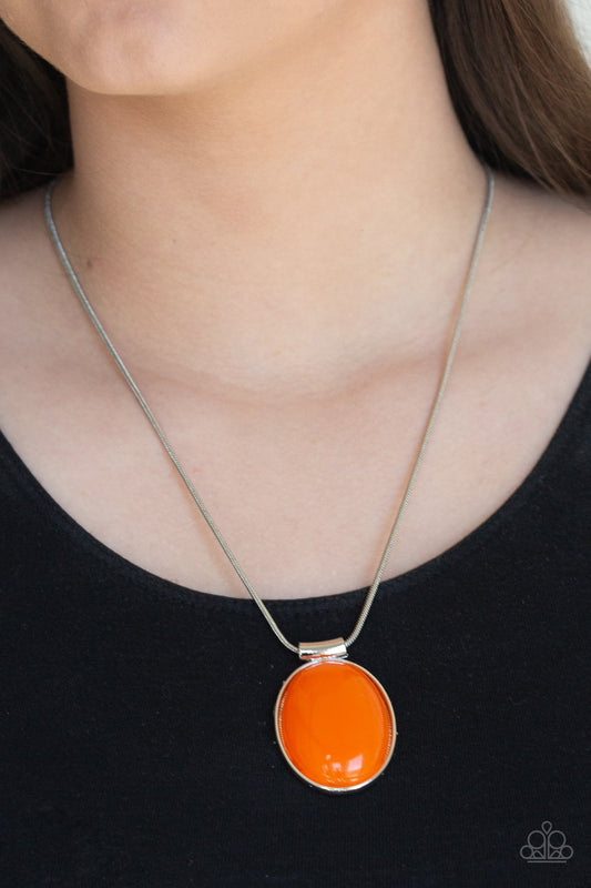 Rising Stardom-orange-Paparazzi necklace