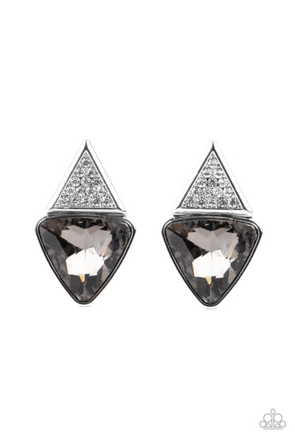 Risky Razzle - silver - Paparazzi earrings