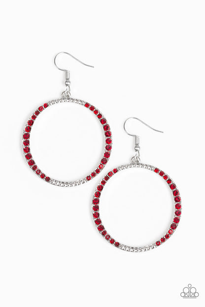 Risky Ritz - red - Paparazzi earrings
