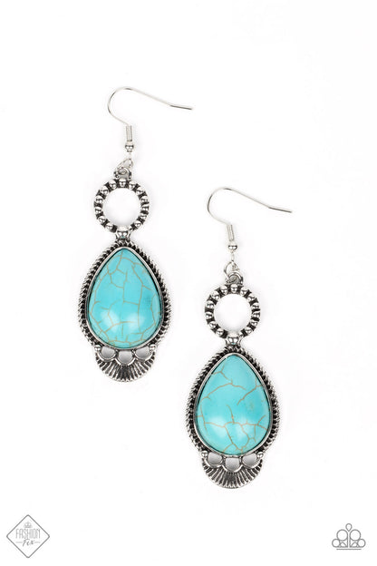 River Cruzin - blue - Paparazzi earrings