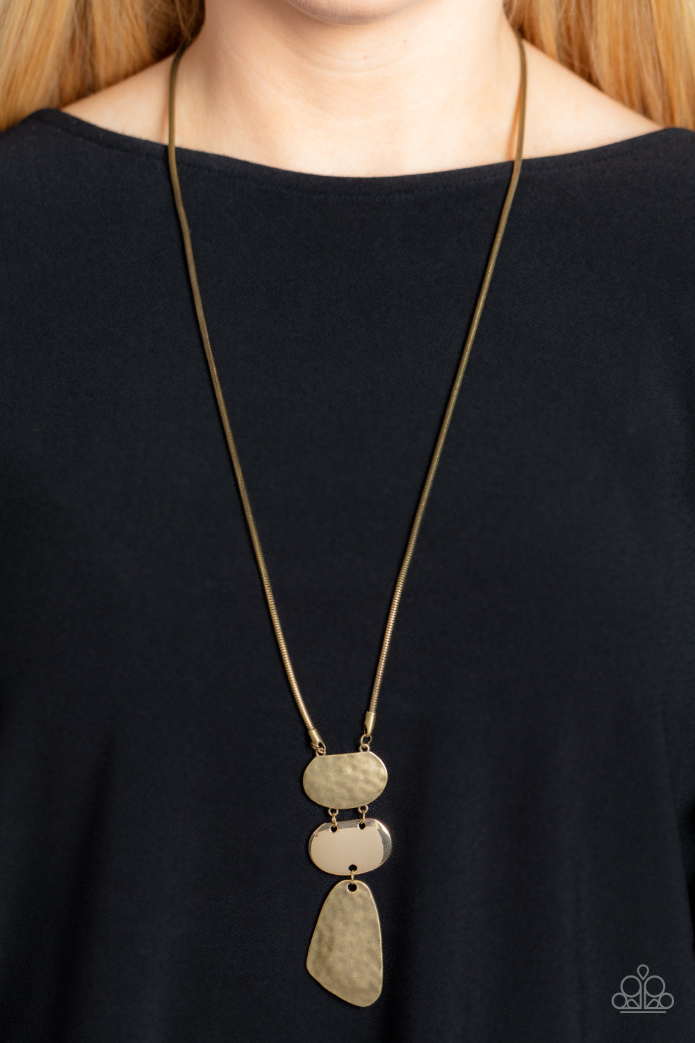 Riverside Respite - brass - Paparazzi necklace