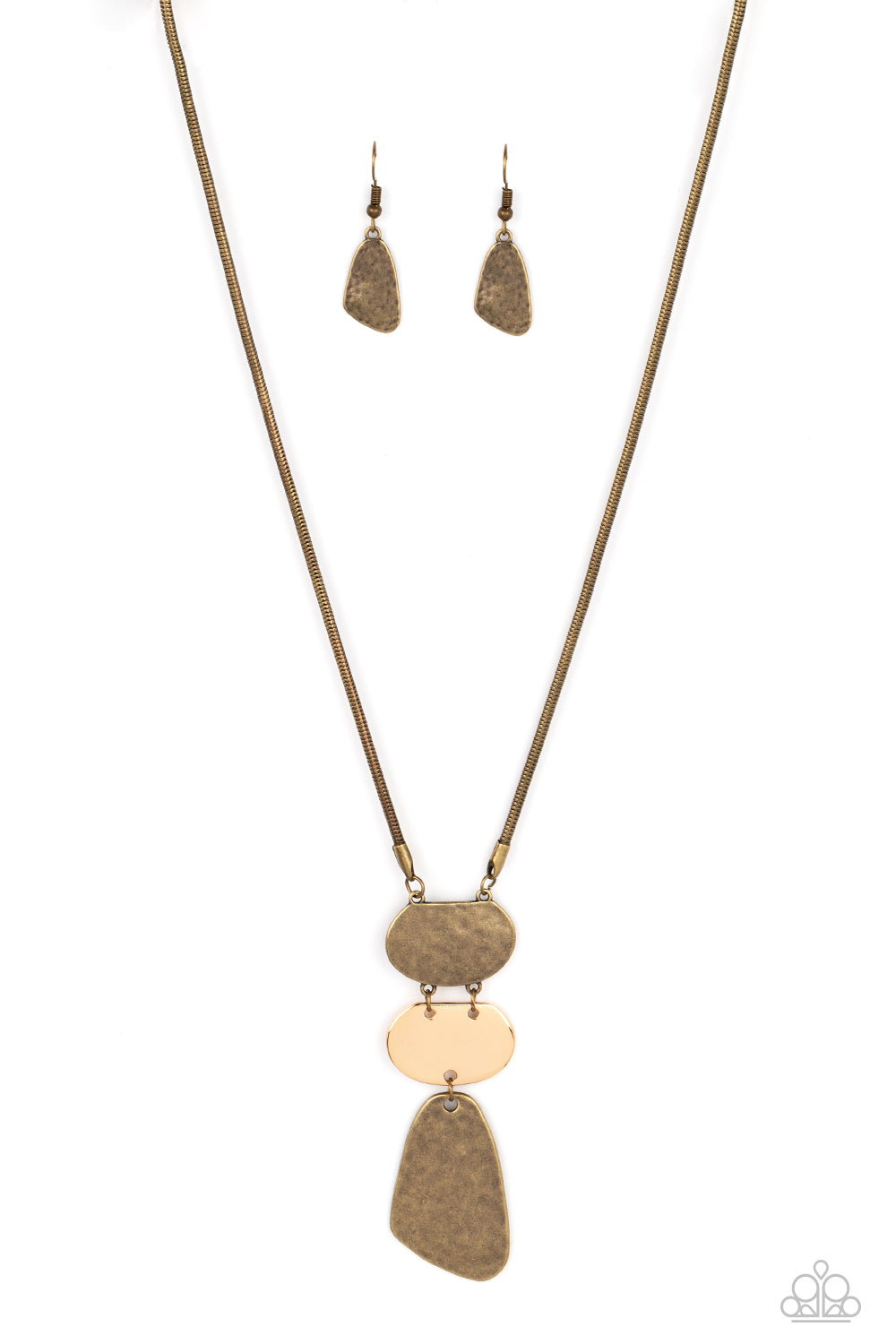 Riverside Respite - brass - Paparazzi necklace