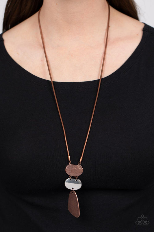 Riverside Respite - copper - Paparazzi necklace