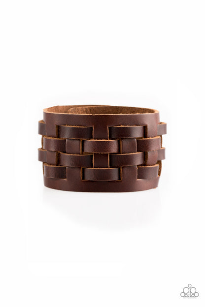 Road Hog - brown - Paparazzi Mens bracelet