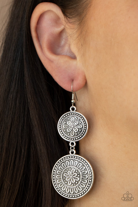 Road Trip Paradise - silver - Paparazzi earrings