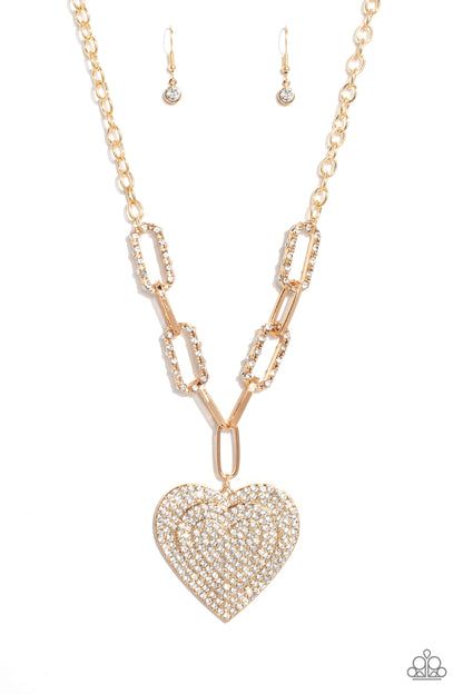 Roadside Romance - gold - Paparazzi necklace