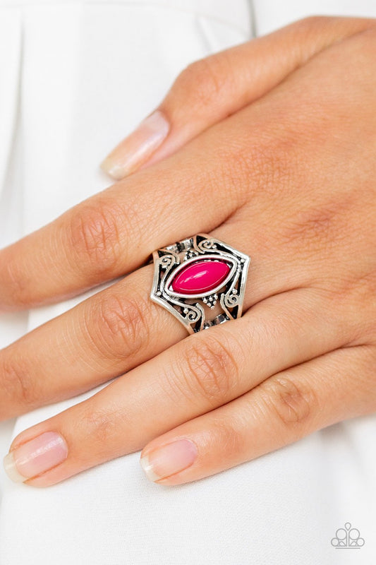 Roamin Rogue-pink-Paparazzi ring