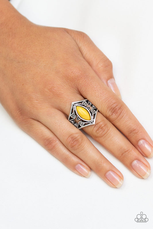 Roamin Rogue - yellow - Paparazzi ring