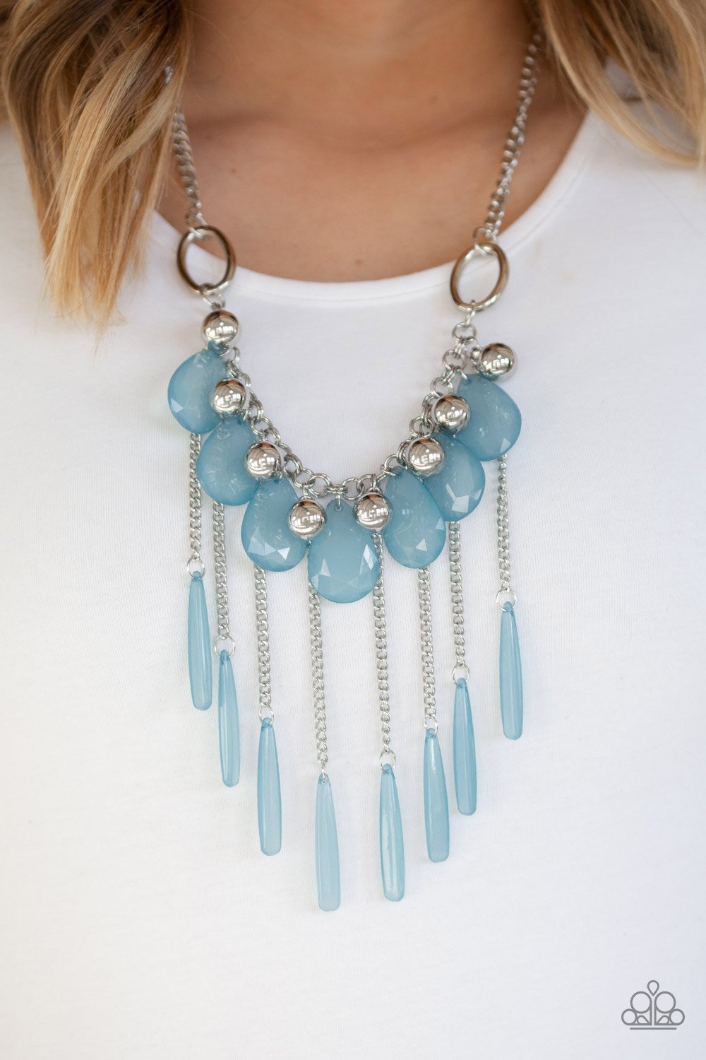 Roaring Riviera-blue-Paparazzi necklace
