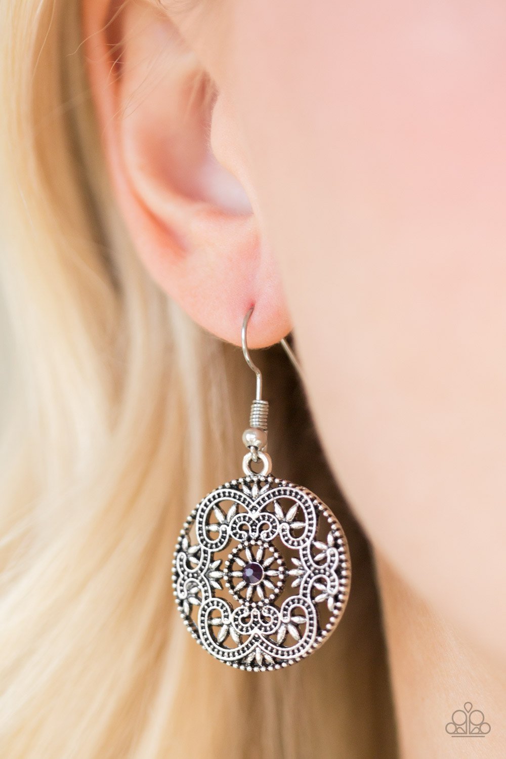 Rochester Royale-purple-Paparazzi earrings