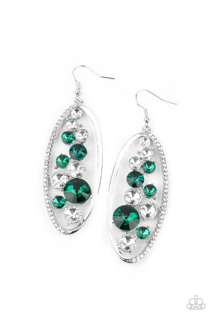 Rock Candy Bubbly - green - Paparazzi earrings