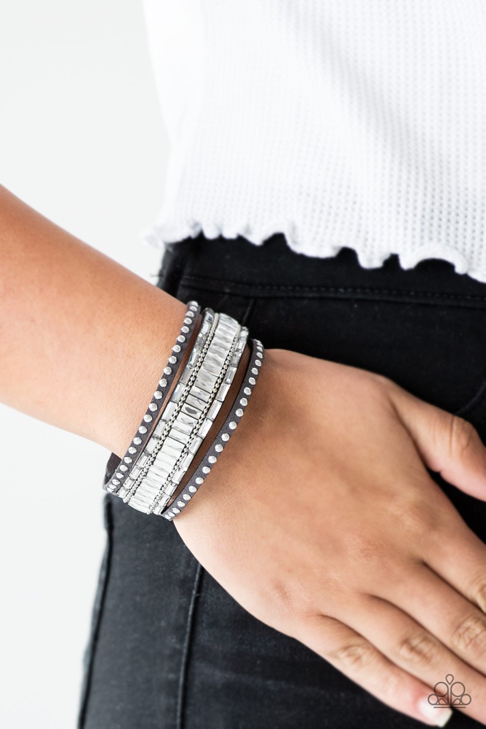 Rock Star Rocker-silver-Paparazzi bracelet